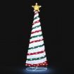 180CM Christmas Tree 3D Ribbon Xmas 200 LED Light Decorations Ornaments Indoor Outdoor