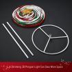 180CM Christmas Tree 3D Ribbon Xmas 200 LED Light Decorations Ornaments Indoor Outdoor