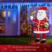 Christmas LED Santa Claus Light Decoration 180cm Tall Lighted Figure Outdoor Display