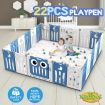 22 Panels Shape Adjustable Baby Playpen Fence Gate Enclosure W/Safety Lock Eco Friendly-63Cm Height