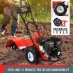 8Hp 18-Blade Garden Tiller Self Propell Culitvator Till 35Cm Depth 70Cm Width Break Hard Soil Easily