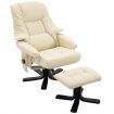 8-Point Heating Full Body Massage Chair Swivel 120 Degree Recliner Thick Padded W/Footrest