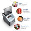 2.2L Portable Ice Cube Maker Machine,13-Min 24 Ice Cube 1 Cycle 17Kg 1 Day,S/M/L Size,Save Energy