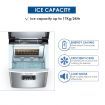 2.2L Portable Ice Cube Maker Machine,13-Min 24 Ice Cube 1 Cycle 17Kg 1 Day,S/M/L Size,Save Energy