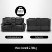 Comfortable 2 Seater Sofa 135° Recliner Premium Pu Leather Thick Padded Chair W/Adjustable Position