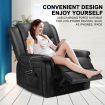 Electric Heated 8-Point Whole Body Massage Chair Thick Padded Recliner W/Footrest,Usb Charge Port