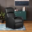 Hight Density Foam Thick Padded Recliner Arm Chair 100-135 Degree Adjustable W/Pop Up Footrest-Black