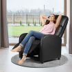 Hight Density Foam Thick Padded Recliner Arm Chair 100-135 Degree Adjustable W/Pop Up Footrest-Black