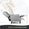 High Density Foam Thick Padded Recliner Chair Sofa W/Large Armrest Angle 100-135 Degree Adjustable