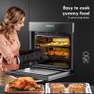 80L Electric Wall Oven W/Safe Heat-Insulated Door,Touch Control 10 Cook Funtions,Auto Cut Off Timer