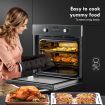 80L Electric Wall Oven W/Heat-Insulated Glass Door,Knob Control 10 Cook Funtions,Auto Cut Off Timer