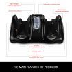 Portable Foot Calf Ankle Kneading Massager Machine W/Adjustable Pressure Speed-Black