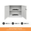 Safe Steel Locker File Storage Cabinet W/Adjustable Shelves Anti Scratch Large Capacity-40X90X90Cm