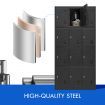 12-Door Big Capacity Safe Steel Locker Storage Cabinet W/Lable Slot  For Home School Lab Gym Garage