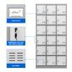 18-Door Anti Scratch Safe Steel Locker Storage Cabinet W/Lable Slot For School Lab Gym Garage