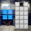 18-Door Anti Scratch Safe Steel Locker Storage Cabinet W/Lable Slot For School Lab Gym Garage
