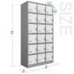 18-Door Anti Scratch Safe Steel Locker Storage Cabinet W/Lable Slot For School Lab Gym Garage