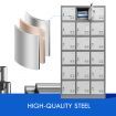 18-Door Anti Scratch Safe Steel Locker Storage Cabinet W/Lable Slot For School Lab Gym Garage