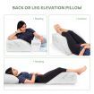 Back Leg Elevation Wedge Pillow Bed Support Cushion W/High Density Cool Gel Memory Foam Bamboo Cover