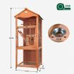 180Cm Fir Wood Sturdy Wire Bird Cage Aviary W/Rain Uv Blocked Roof,Perch,Climbe Frame,Ladder,2 Bowls