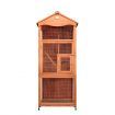 180Cm Fir Wood Sturdy Wire Bird Cage Aviary W/Rain Uv Blocked Roof,Perch,Climbe Frame,Ladder,2 Bowls