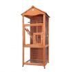 180Cm Fir Wood Sturdy Wire Bird Cage Aviary W/Rain Uv Blocked Roof,Perch,Climbe Frame,Ladder,2 Bowls