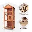 180Cm Fir Wood Sturdy Wire Bird Cage Aviary W/Rain Uv Blocked Roof,Perch,Climbe Frame,Ladder,2 Bowls