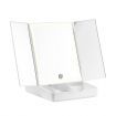 3 Light Color Tri Fold Led Vanity Make Up Mirror  90 Degree Rotaiton W/Dimmable Leds For Perfect Makeup