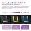 3 Light Color Tri Fold Led Vanity Make Up Mirror  90 Degree Rotaiton W/Dimmable Leds For Perfect Makeup