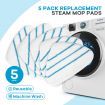 5 Pcs Steam Mop Pads Replacement-High Quality Microfiber Material,Strong Absorption Anti Fade