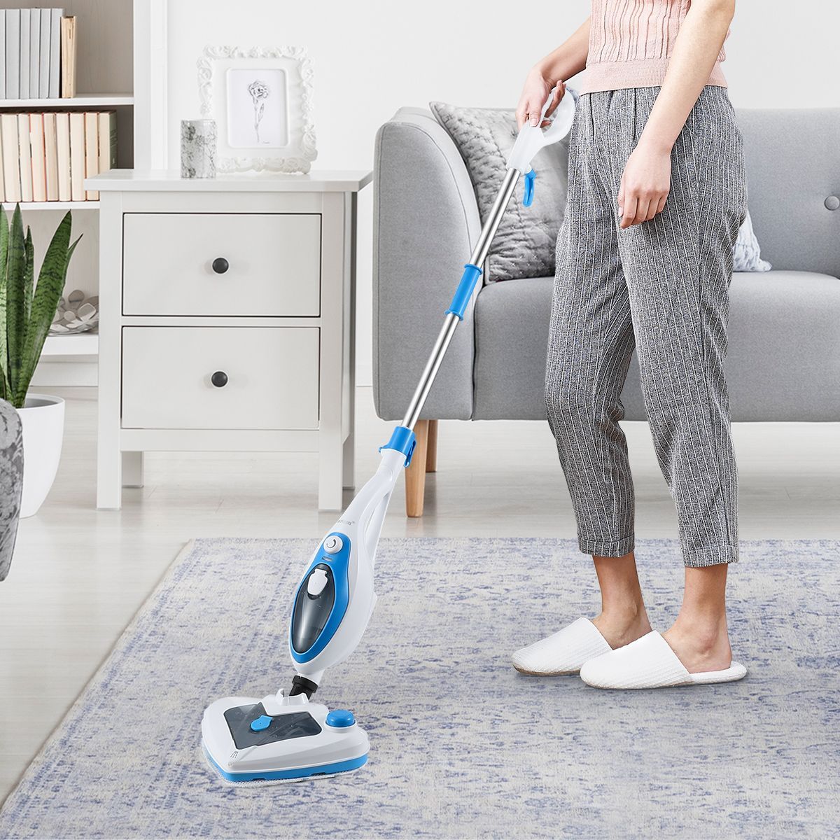 Only 30S HeatTime Steam Mop Cleaner W/Multi Nozzles Effectively Kill