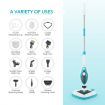 Effectively Sterilise Bacteria/Mite Steam Mop Cleaner W/Multi Nozzles For Floor,Carpet,Glass,Cloth