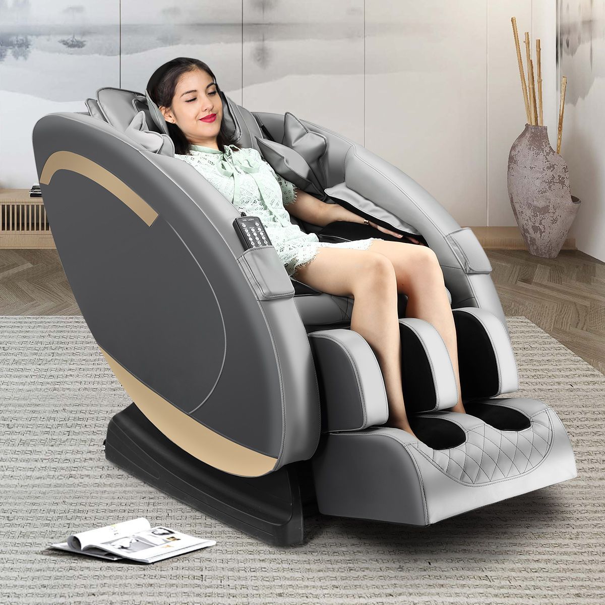 Whole Body Electric Massage Chair 0 Gravity Recliner Release Pressure Deep Kneading,Rolling,Shiatsu