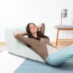 2Pcs Bed Support Wedge Pillow+Headrest,Memory Foam Anti-Bacteria/Dust/Mite,Bamboo Cover