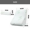 2Pcs Bed Support Wedge Pillow+Headrest,Memory Foam Anti-Bacteria/Dust/Mite,Bamboo Cover