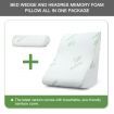 2Pcs Bed Support Wedge Pillow+Headrest,Memory Foam Anti-Bacteria/Dust/Mite,Bamboo Cover