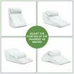 2Pcs Bed Support Wedge Pillow+Headrest,Memory Foam Anti-Bacteria/Dust/Mite,Bamboo Cover