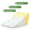 2Pcs Bed Support Wedge Pillow+Headrest,Memory Foam Anti-Bacteria/Dust/Mite,Bamboo Cover