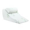 2Pcs Bed Support Wedge Pillow+Headrest,Memory Foam Anti-Bacteria/Dust/Mite,Bamboo Cover
