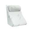 2Pcs Bed Support Wedge Pillow+Headrest,Memory Foam Anti-Bacteria/Dust/Mite,Bamboo Cover