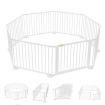 Diy Shape 8 Panel Kids Playpen Enclosure Safe Pet Fence Eco Friendly Pine Wood Foldable Space Saving