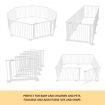 Diy Shape 8 Panel Kids Playpen Enclosure Safe Pet Fence Eco Friendly Pine Wood Foldable Space Saving