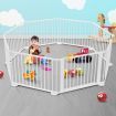 Diy Shape 8 Panel Kids Playpen Enclosure Safe Pet Fence Eco Friendly Pine Wood Foldable Space Saving