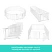 Diy Shape 10 Panel Kids Playpen Enclosure Safe Pet Fence Eco Friendly Pine Wood Foldable Space Save