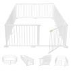 Diy Shape 10 Panel Kids Playpen Enclosure Safe Pet Fence Eco Friendly Pine Wood Foldable Space Save