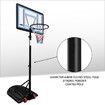 Basketball Hoop Ring Portable Adjustable Stand System Net Backboard Rim Wheels 1.7-2.3m