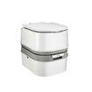 24L Portable Toilet Camping Travel Mobile Porta Potty White and Grey 44.5x35x44cm