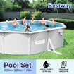 Bestway Luxury Oval Pool Set Above Ground Pro Frame Swimming Bath Spa 5.00m x 3.60m x 1.20m