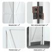 6 Panel Room Divider Screen Privacy Separator Partition Stand Timber Folding Portable White