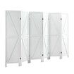 6 Panel Room Divider Screen Privacy Separator Partition Stand Timber Folding Portable White